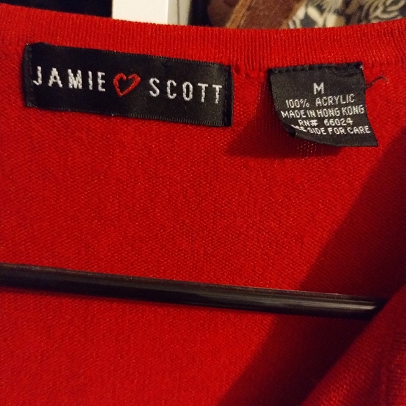 Jamie Scott red cardigan Medium - Picture 2 of 7